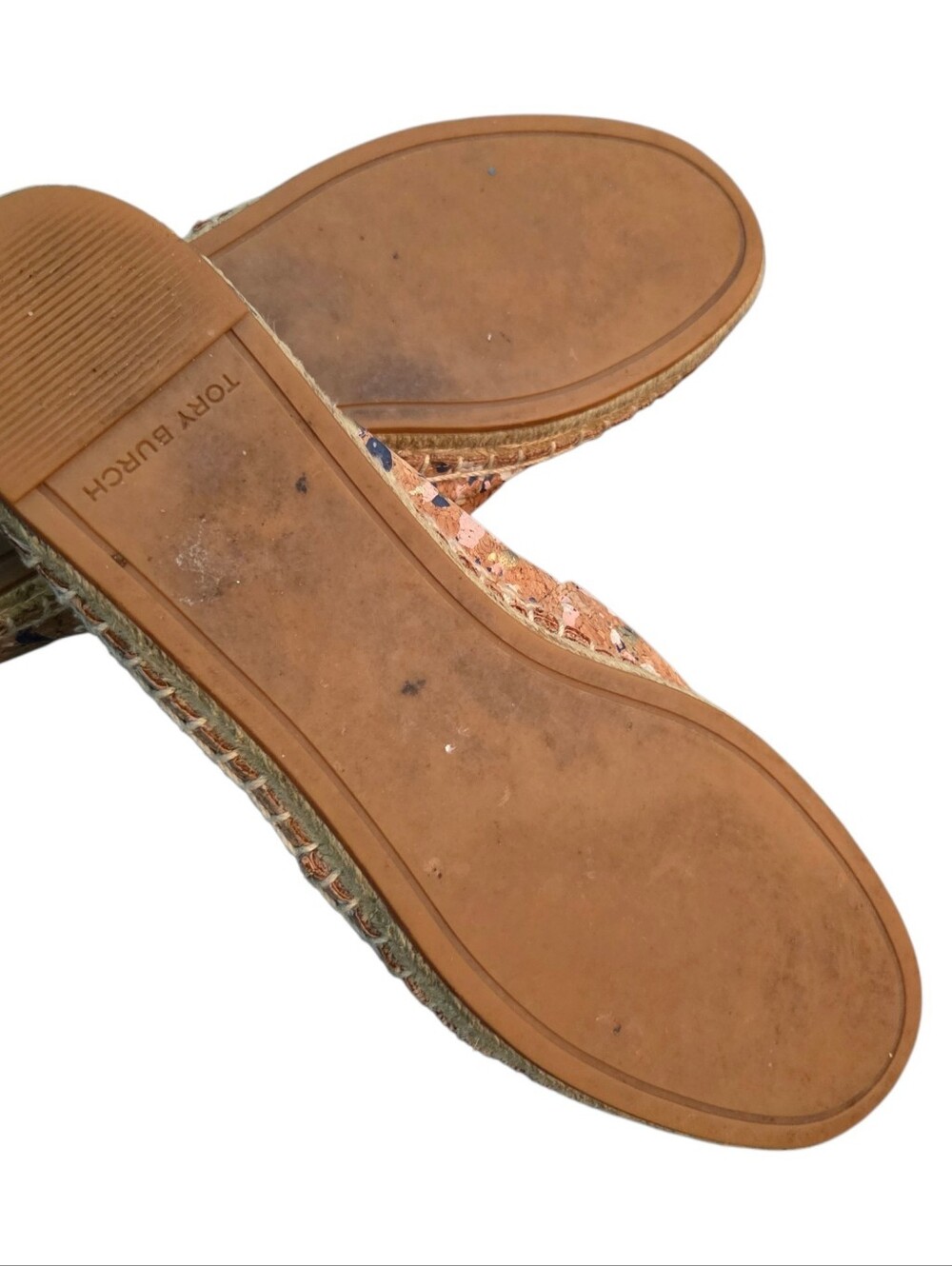 Tory Burch Ines Espadrille Confetti Cork Size 7.5 - Picture 5 of 5